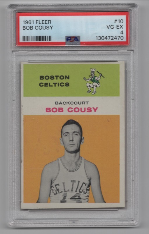 1961 Fleer Basketball #10 Bob Cousy PSA 4