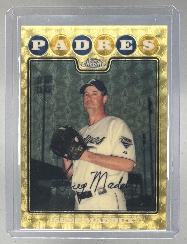 Greg Maddux 2008 Topps Chrome #163 SuperFractor Refractor 1/1