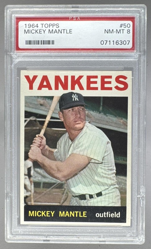 Mickey Mantle 1964 Topps #50 PSA 8