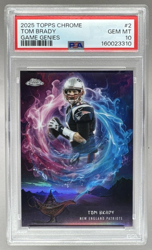 Tom Brady 2025 Topps Chrome #GG-2 Game Genies SSP PSA 10