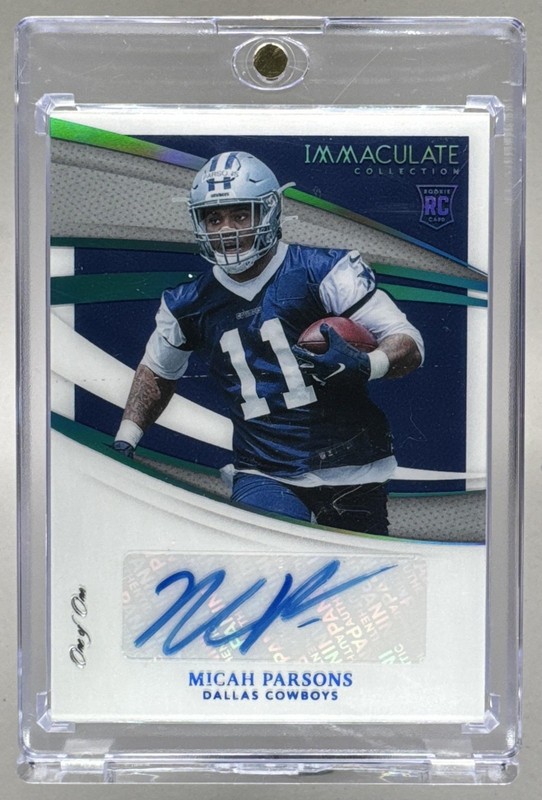 Micah Parsons 2021 Panini Immaculate #145 Platinum Rookie RC Auto 1/1