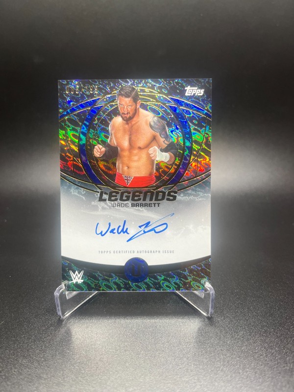 2025 Topps WWE Universe Legends, Wade Barrett, Blue Pulse Auto #85/199