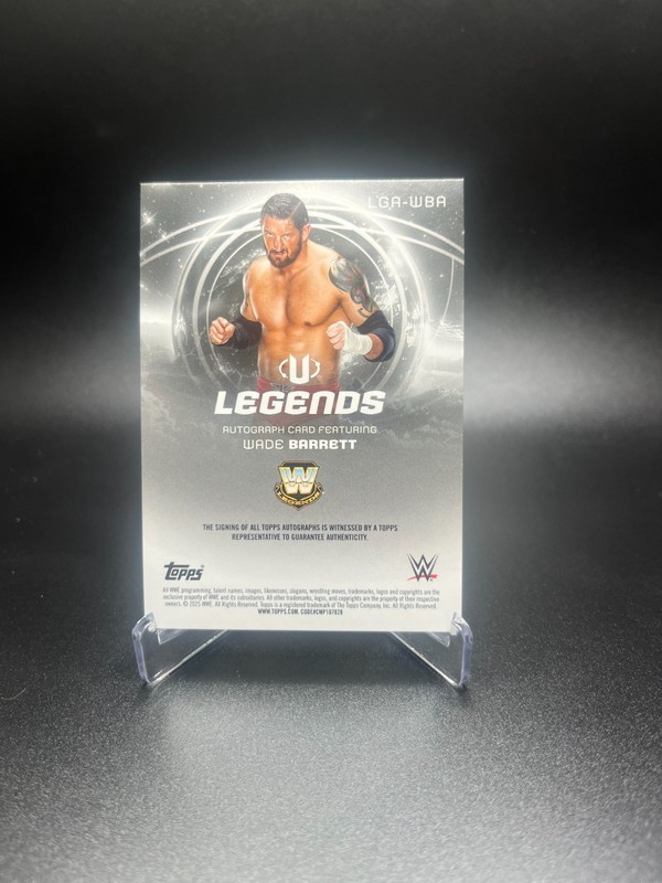 2025 Topps WWE Universe Legends, Wade Barrett, Blue Pulse Auto #85/199 view 2