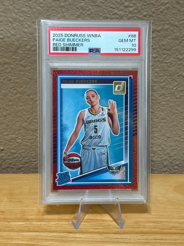 2025 PAIGE BUECKERS PANINI DONRUSS RATED ROOKIE RED SHIMMER WNBA #86 PSA 10 /399