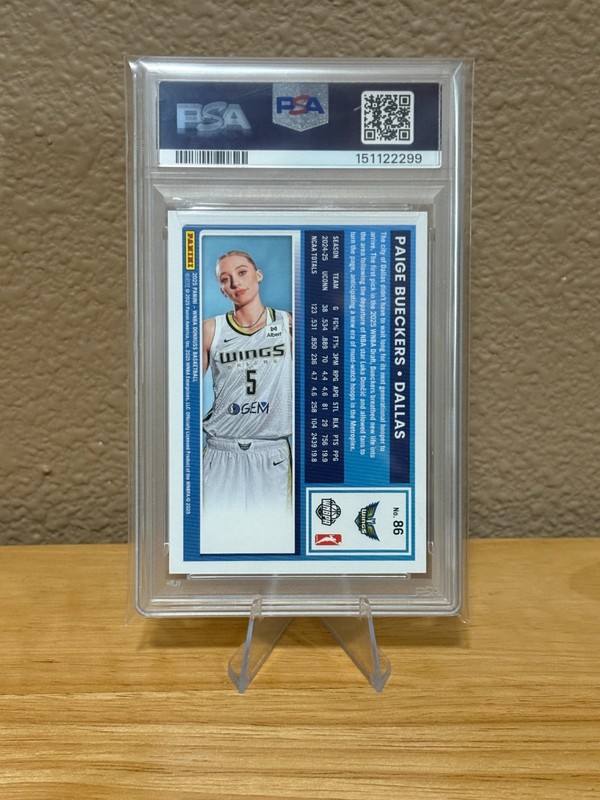 2025 PAIGE BUECKERS PANINI DONRUSS RATED ROOKIE RED SHIMMER WNBA #86 PSA 10 /399 view 2