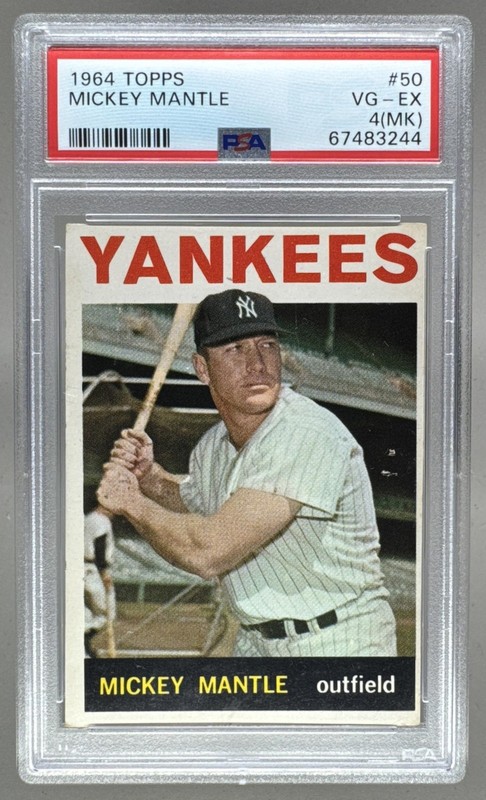 67483244 Mickey Mantle 1964 Topps #50 PSA 4 (MK)