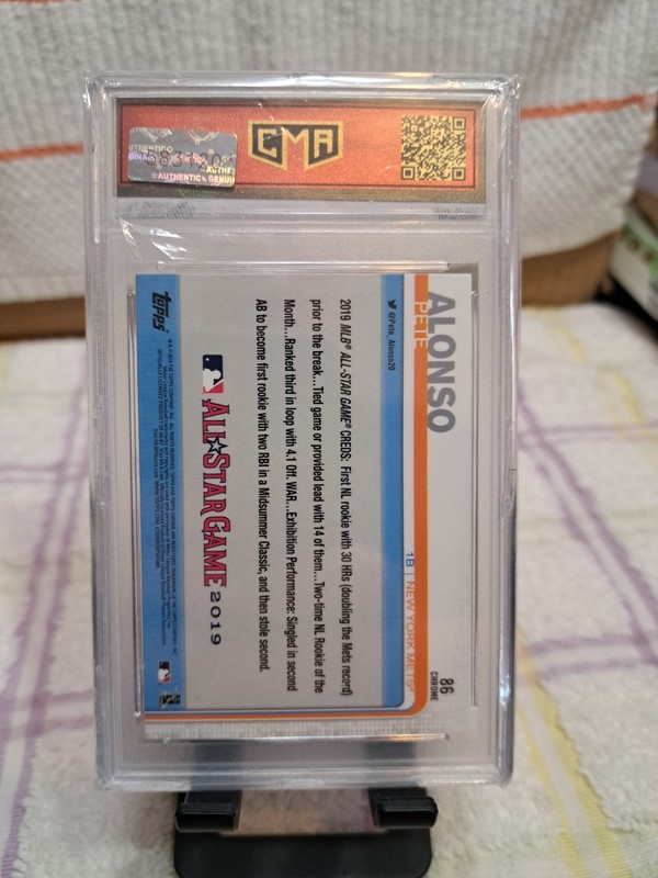 2019 Topps Chrome Update Pete Alonso Rookie  All-Star Game  #86 (RC) PSA 10 Mets view 2