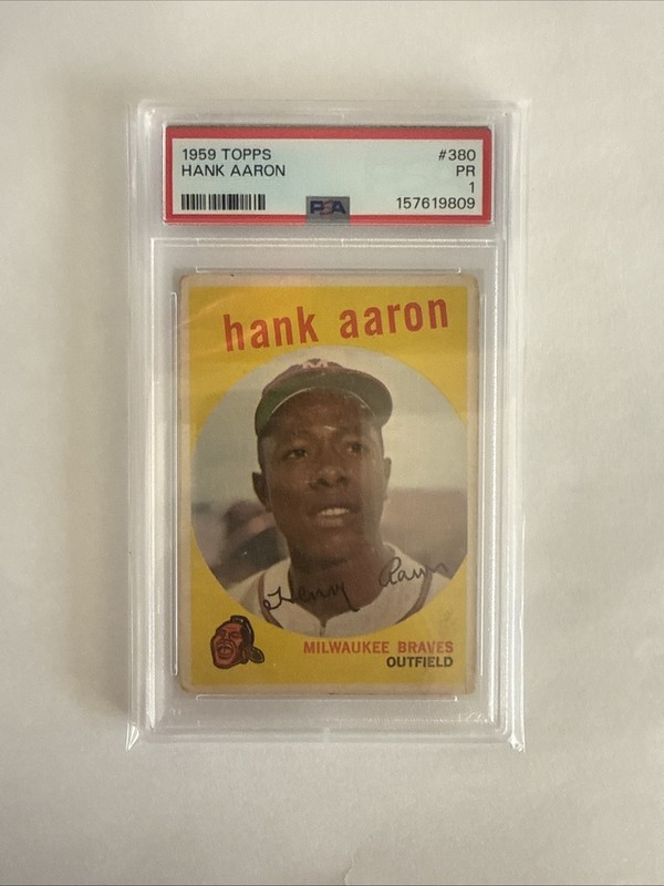 1959 Topps - Hank Aaron #380 PSA 1 LOW POP