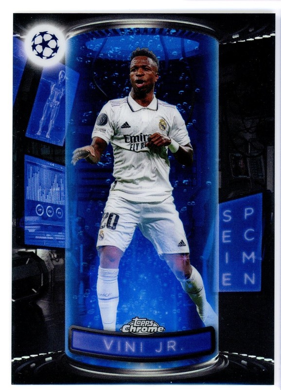 2022-23 Topps Chrome UEFA VINICIUS VINI JR Specimen Blue Refractor #d/150 S-11