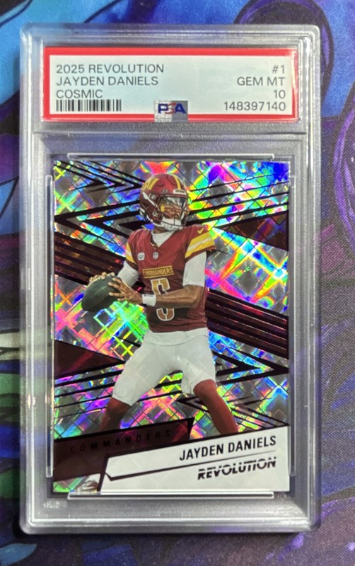 2025 Panini Revolution - Jayden Daniels #1 Cosmic /20.  Only PSA 10