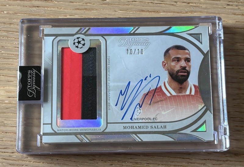 2024-2025 TOPPS DYNASTY #MS1 MOHAMED SALAH 10/10 PATCH AUTO LIVERPOOL