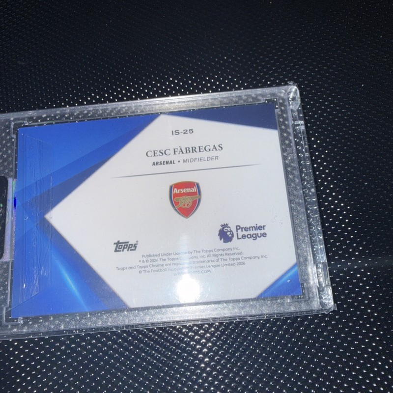 CESC FABREGAS 2026 TOPPS CHROME PREMIER SAPPHIRE INFINITE SP Q4060 view 2