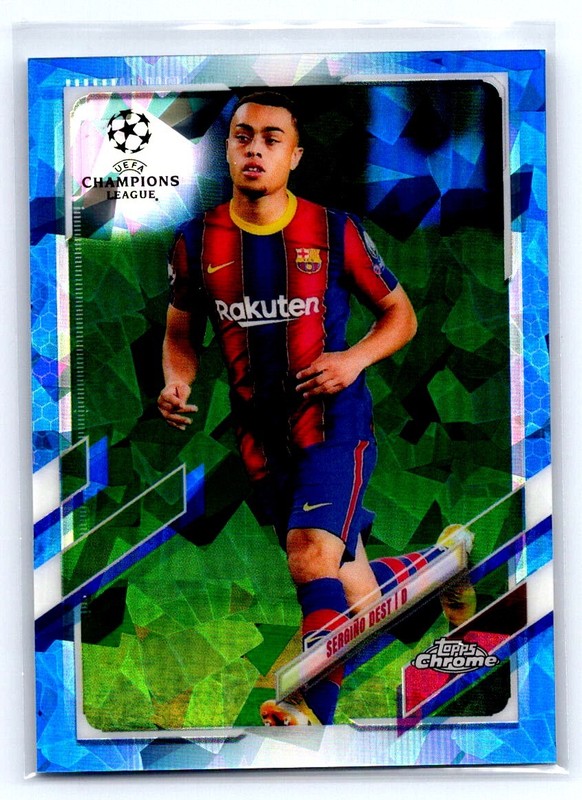 2020-21 Topps Chrome Sapphire UEFA CL Sergino Dest Refractor #8 Barcelona bx7G