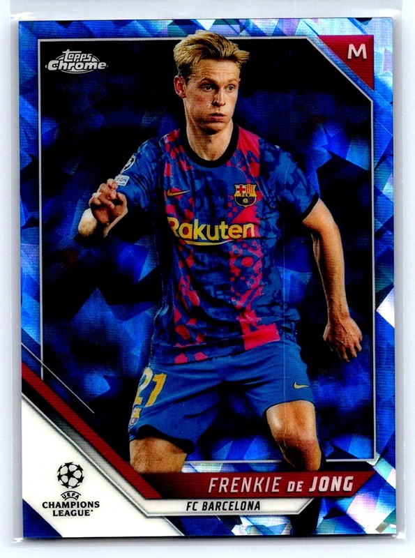2021-22 Topps Chrome Sapphire UEFA CL #93 FRENKIE DE JONG - BARCELONA bx7G