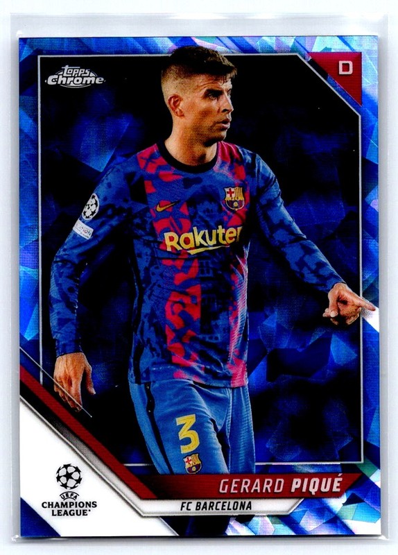 2021-22 Topps Chrome Sapphire Edition UEFA Champions League Gerard Piqué #1 bx7G view 1