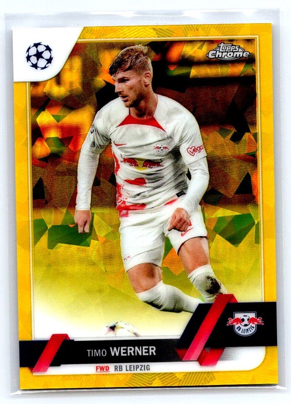 2022-23 TOPPS CHROME SAPPHIRE UEFA TIMO WERNER YELLOW REFRACTOR SP /99  bx7G