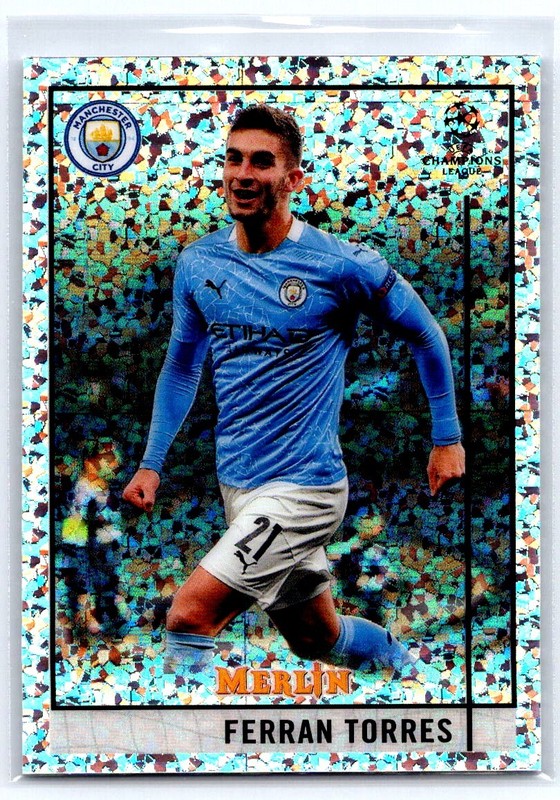 Ferran Torres 2020-21 Topps Merlin Chrome UEFA SPECKLE Refractor /150 bx7G