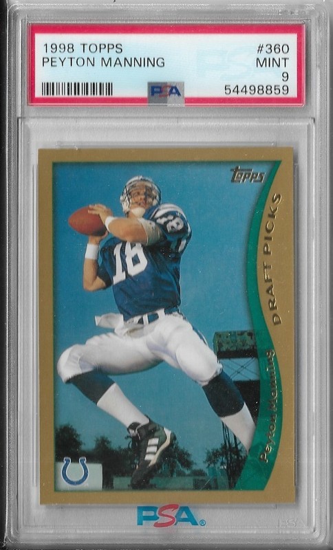 PSA 9 MINT 1998 Topps PEYTON MANNING RC Rookie #360 HOF'er!!!