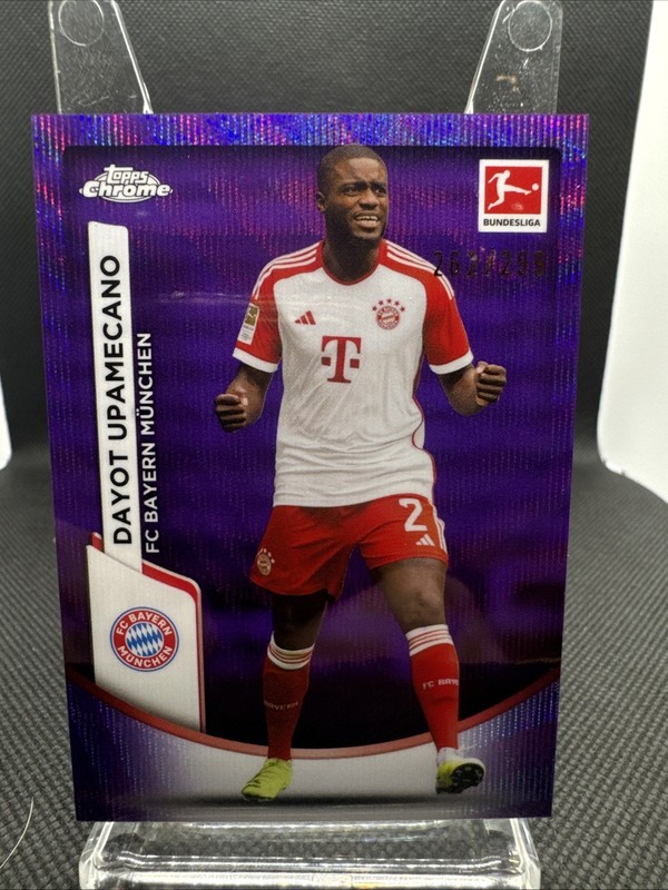 2023-24 Topps Chrome Bundesliga - Dayot Upamecano #86 Purple Wave Refractor /299