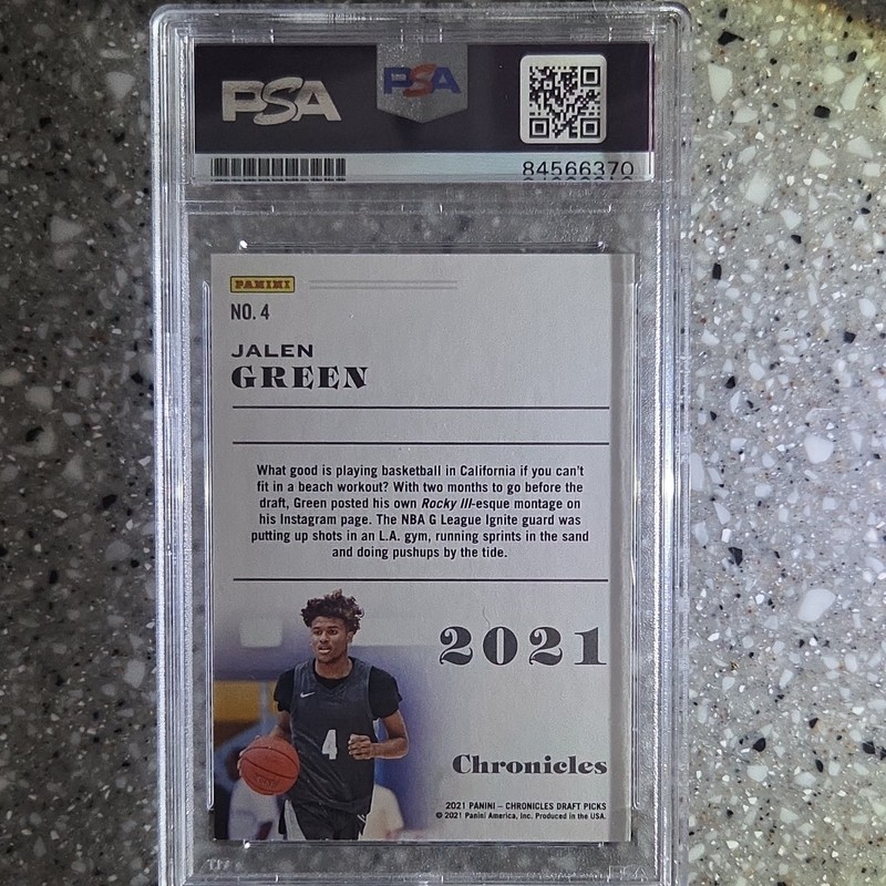 Jalen Green RC AUTO!! PSA auto grade gem mt 10......FRESH!!!! view 2