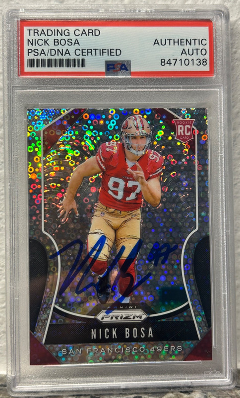 2019 Panini Prizm Nick Bosa NO HUDDLE DISCO ROOKIE RC #311 AUTO PSA/DNA 49ERS