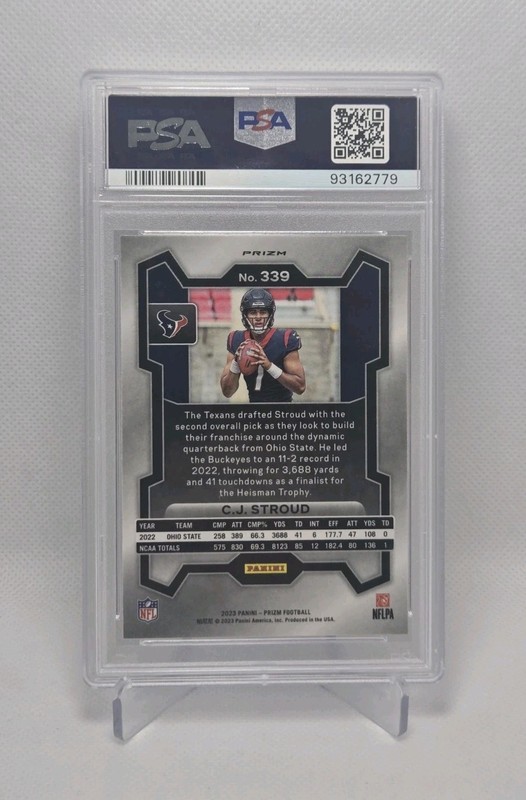 2023 Prizm CJ Stroud Pink #339 PSA 10 RC Houston Texans view 2