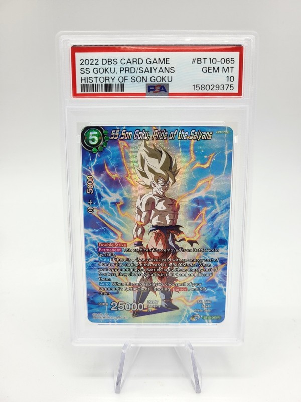 PSA 10 SS Son Goku, Pride of the Saiyans HISTORY OF GOKU Dragon Ball Super DBS