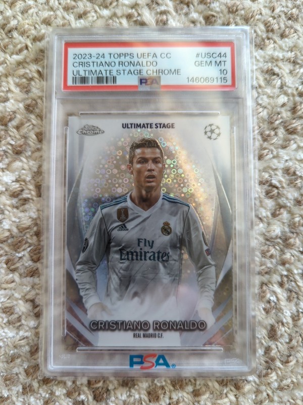 2023-24 Topps UEFA Club Competitions Chrome Cristiano Ronaldo #USC-44 PSA 10 GEM