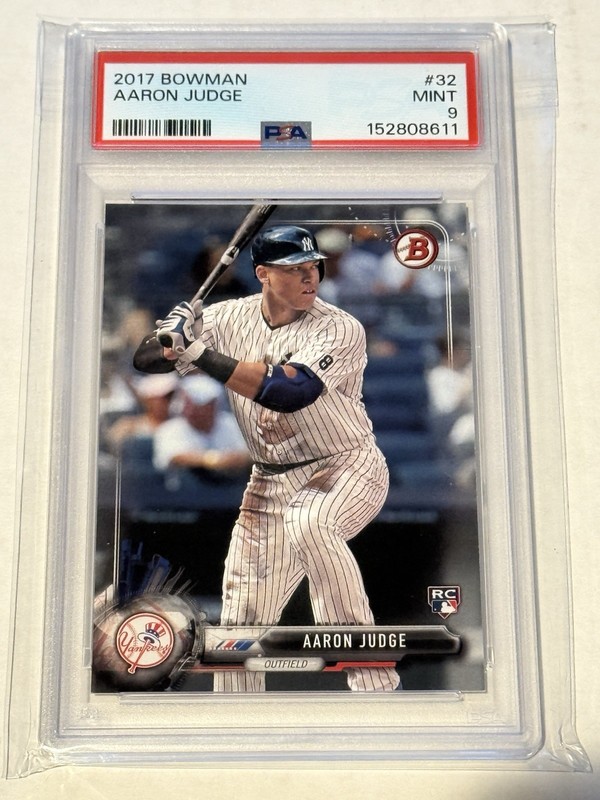 Topps 2017 Bowman Aaron Judge Yankees #32 Rookie Base Set PSA 9