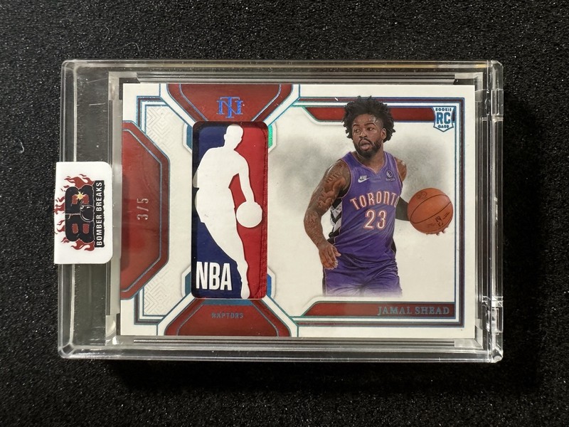 2024-25 Panini National Treasures Jamal Shead Rookie Logoman RC SSP Raptors 3/5