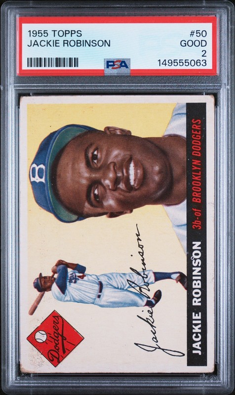 1955 Topps 50 Jackie Robinson PSA 2 149555063