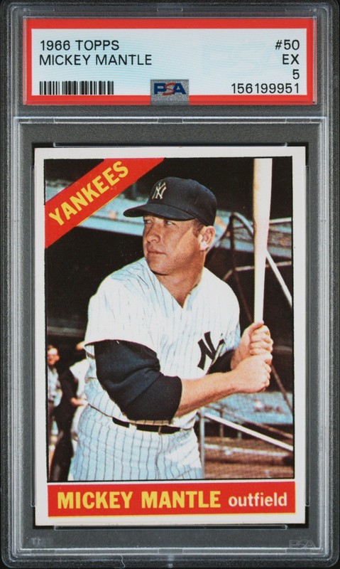1966 Topps 50 Mickey Mantle PSA 5 156199951