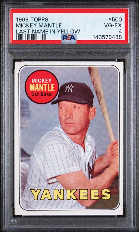 1969 Topps 500 Mickey Mantle PSA 4 143579438