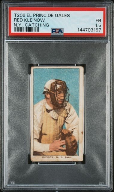 1909 T206 EL PRINCIPE DE GALES RED KLEINOW N.Y. CATCHING  (EPDG)  PSA 1.5