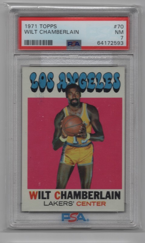 1971 Topps Basketball #70 Wilt Chamberlain #70 PSA 7