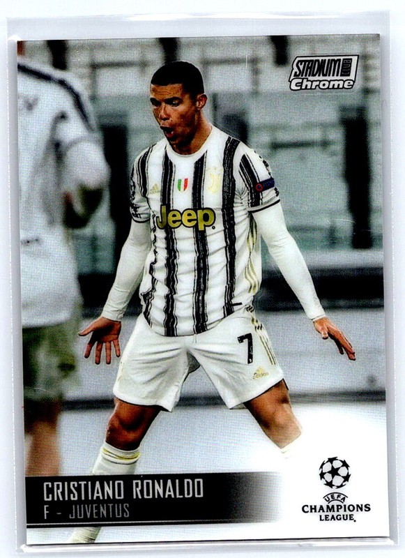 Cristiano Ronaldo 2020-21 Topps Stadium Club Chrome UEFA CL #100 Juventus E bX8B