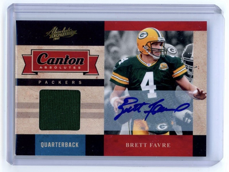 2011 Panini Absolute Memorabilia Canton Brett Favre Game Used Jersey Auto /25