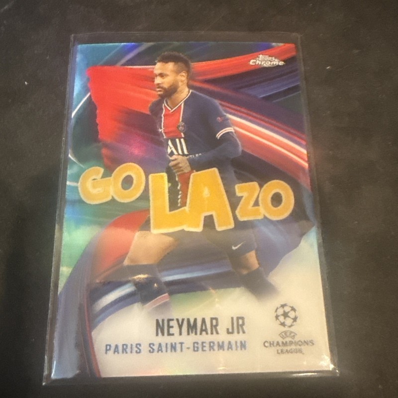 NEYMAR JR 2020-21 TOPPS CHROME UEFA GOLAZO AQUA REFRACTOR #D /199 Bx8c