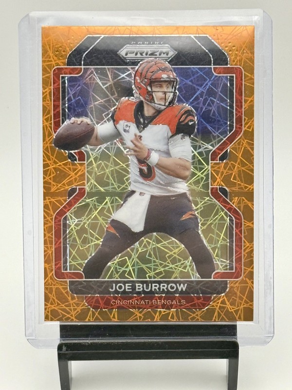 2021 Panini Prizm- Joe Burrow #273 Orange Laser Color Match SP Bengals