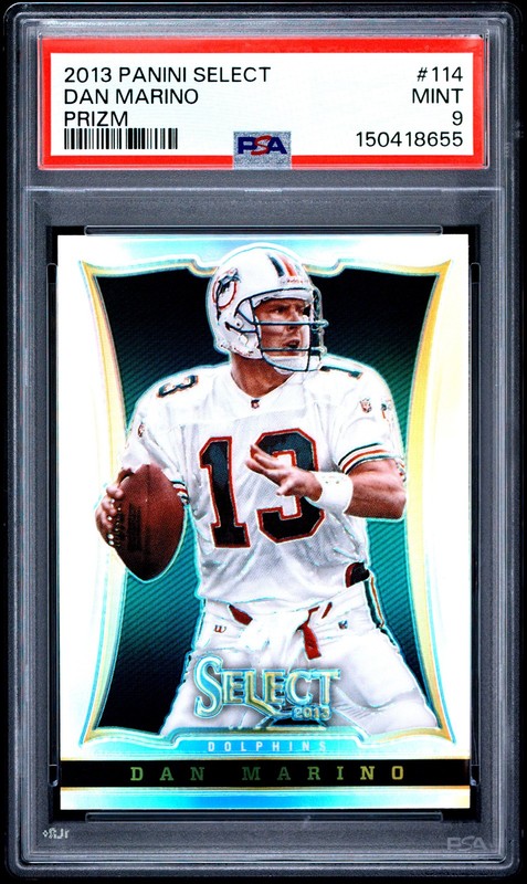 2013 Panini Select #114 Dan Marino Prizm PSA 9 Low POP