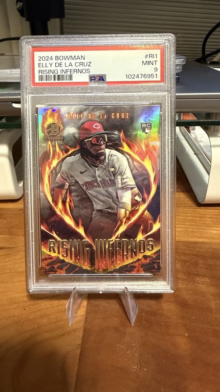 2024 Bowman #RI-1 Elly De La Cruz Rising Infernos Rookie PSA 9