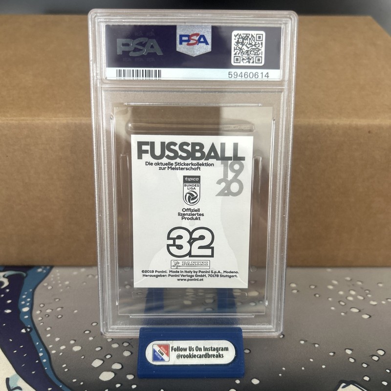 2019 Panini Fussball Bundesliga Soccer #32 Erling Haaland RC Rookie PSA 9 view 2