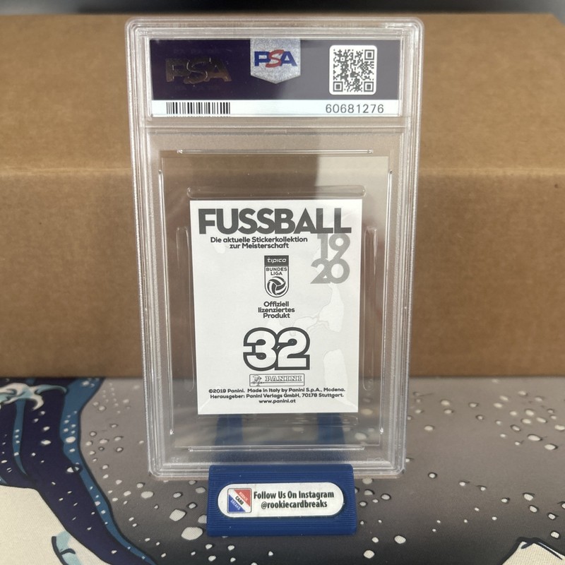 2019 Panini Fussball Bundesliga Soccer #32 Erling Haaland RC Rookie PSA 9 view 2