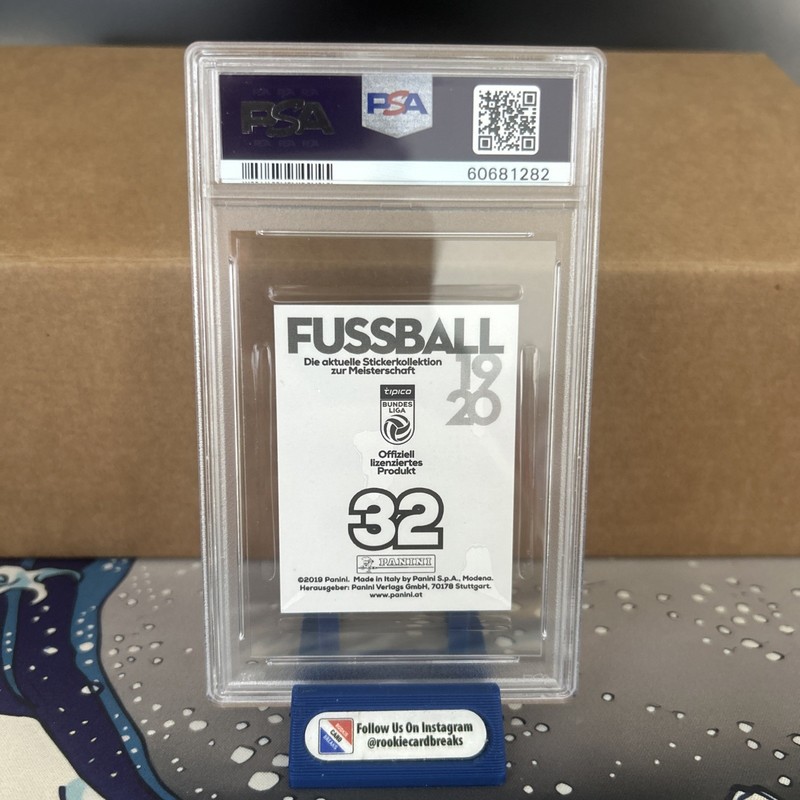 2019 Panini Fussball Bundesliga Soccer #32 Erling Haaland RC Rookie PSA 9 view 2