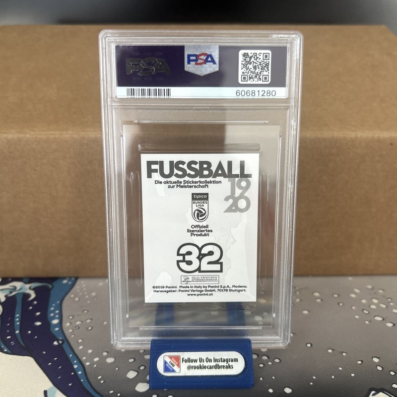 2019 Panini Fussball Bundesliga Soccer #32 Erling Haaland RC Rookie PSA 9 view 2