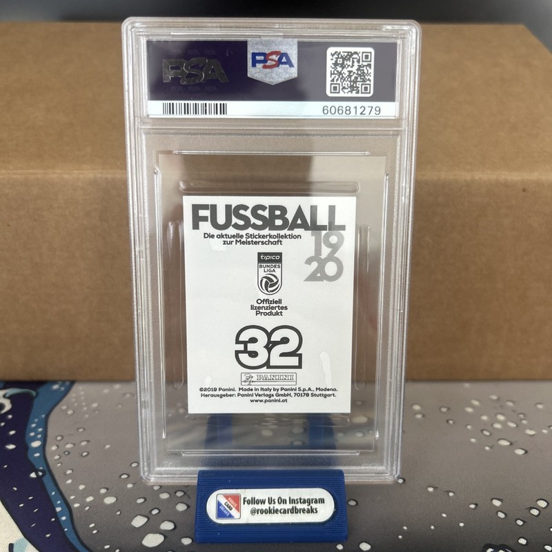 2019 Panini Fussball Bundesliga Soccer #32 Erling Haaland RC Rookie PSA 9 view 2