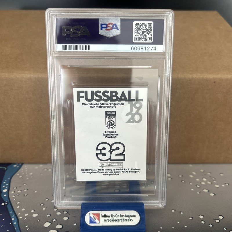 2019 Panini Fussball Bundesliga Soccer #32 Erling Haaland RC Rookie PSA 9 view 2