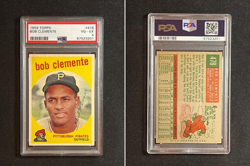 1959 - Topps - #478 - Bob Clemente - PSA 4 - VG-EX - Great color and centering!