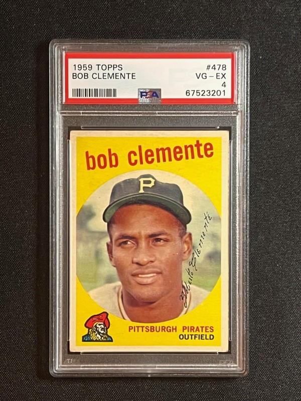 1959 - Topps - #478 - Bob Clemente - PSA 4 - VG-EX - Great color and centering! view 2