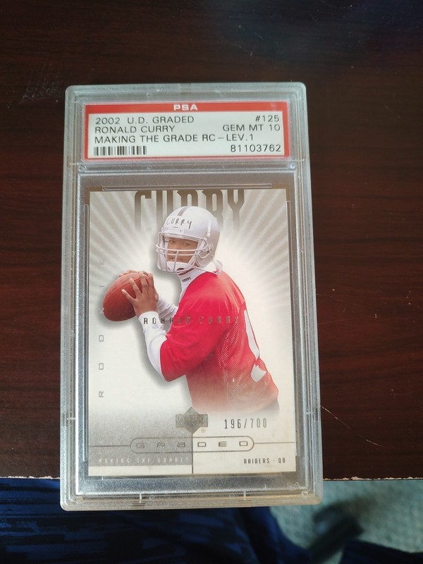 2002 Upper Deck Graded - Making the Grade Ronald Curry #125 /700 (RC)